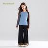 Mucmukn Girls' Anti-Static Colorblock Brushed Long Sleeve T-Shirt