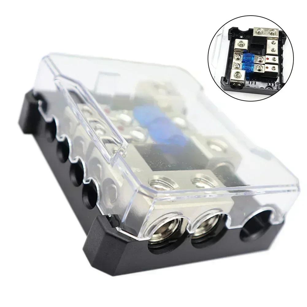 4-Way Fuse Holder Block With 60A Fuses For Car & Boat Audio Systems 4-Way Fuse Holder Block With 60A Fuses For Car & Boat