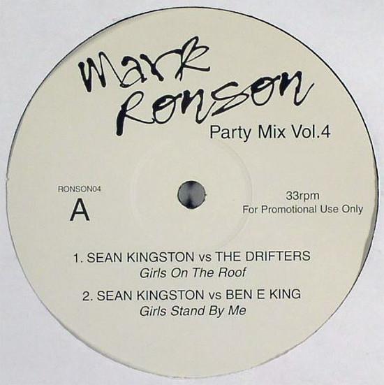 

12-дюймовая пластинка MARK RONSON Party Mix Vol.4 RONSON04 НЕ НА ЛЕЙБЛЕ 2007 UK Rap HipHopRB Б/у