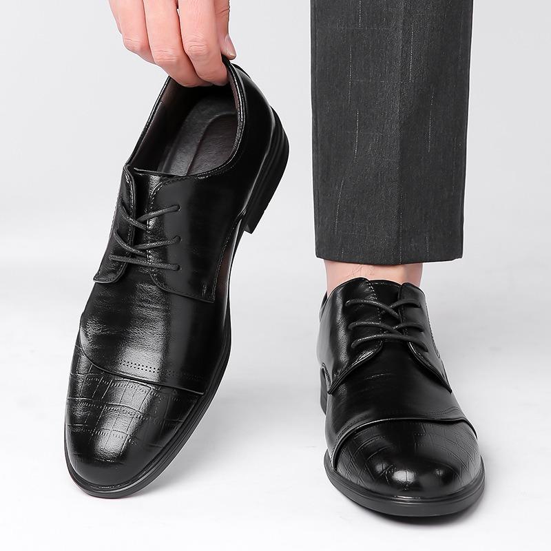 Mode Mode Britischer Stil Plateau Leder Hochzeitsschuhe für Herren Neuer Designer Weichsohlige Frühling Herbst Herren Kleiderschuhe