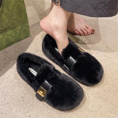 Scarpe Invernali Donna Punta Rotonda Slip-on Calzature Femminili Mocassini Pelliccia Sneaker Casual Autunno Modis Slip On Abito Mocassino Nuovo Autunno