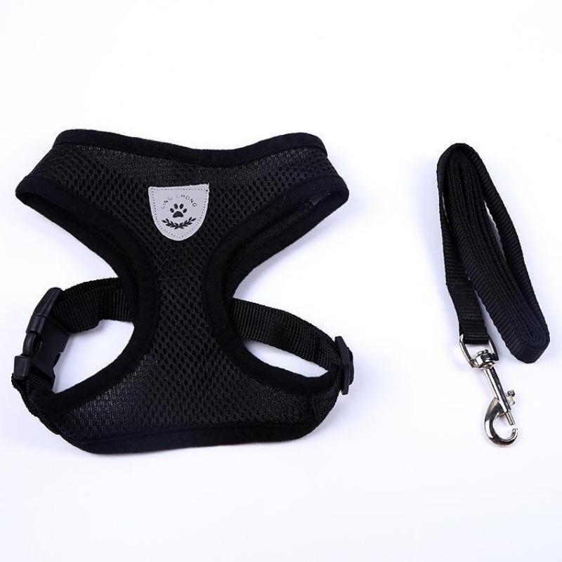 Imbracatura per cani morbida e traspirante Imbracatura per gilet in rete di poliestere per guinzaglio per cinghia refettore per cani e gatti