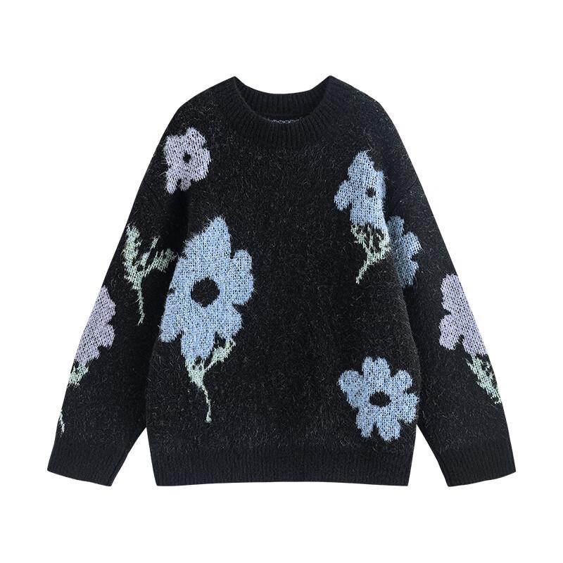 Chuyu Liberté Plush Jacquard Knit Sweater for Women