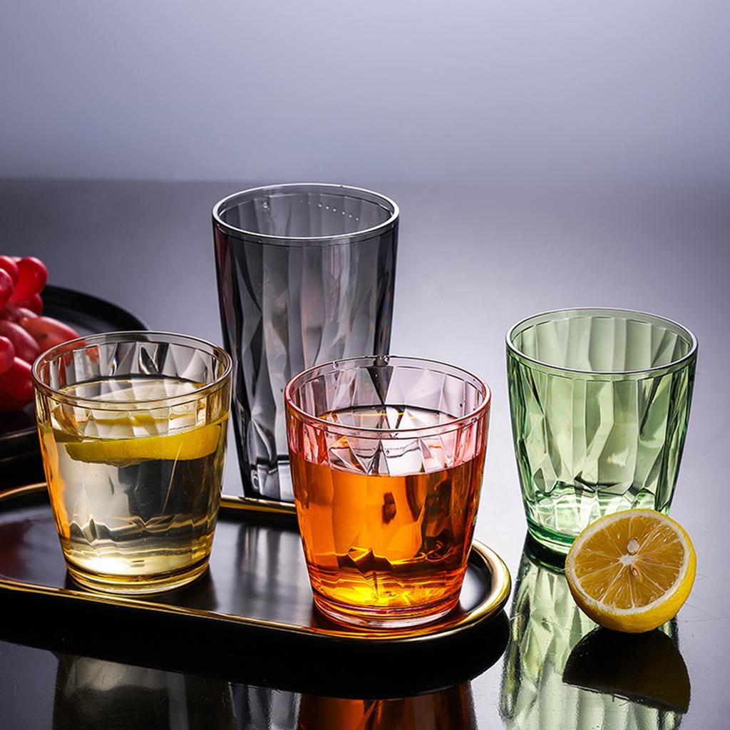 Shatterproof Acrylic Water Tumblers 490ml Unbreakable Drinking Glasses Reusable Beer Champagne Cup Dishwasher Safe