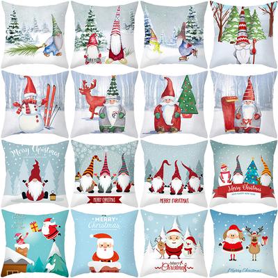 Christmas Santa Claus Pillowcase Office Cushion Cover Living Room Pillowcase Waist Pillowcase
