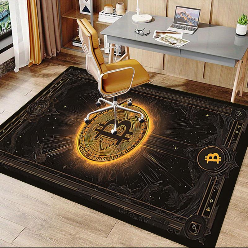 1PC Bitcoin Crypto Non-Slip Floor Carpet Compatible for Office&Living Room&Bedroom&Dining room - Flat - Weave Machine-S0334