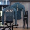 Mens Thermal Long Sleeve Cycling Jersey Fleece Set Road Bike Mountain Riding