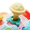 Baby Sensory Teether Toy Early Education Grip Training Developmental Ball Rattle Chew Toy for Infants 3 To 6 Months Pink