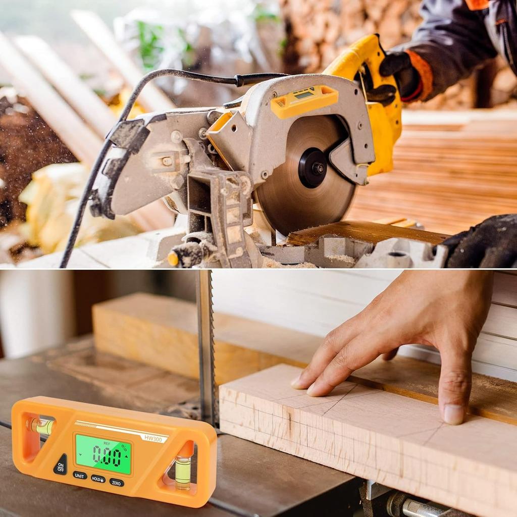 Digital Torpedo Level and Protractor, Magnetic Angle Meter,Absolute and Relative Measurement, Slope Conversion for Woodworking Home Drainage Leveling