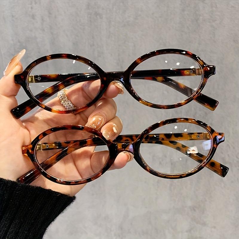 3 Paar Oval Geformte Modische Universelle Brillenrahmen für Damen und Herren, Verziert mit Trendigen Brillenrahmen