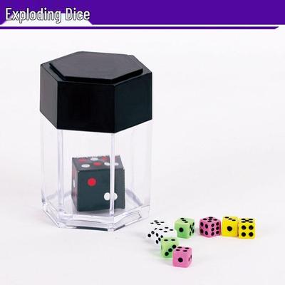 Colorful Magic Explosion Dice - Close-up Magic Props Surprise for Girlfriend