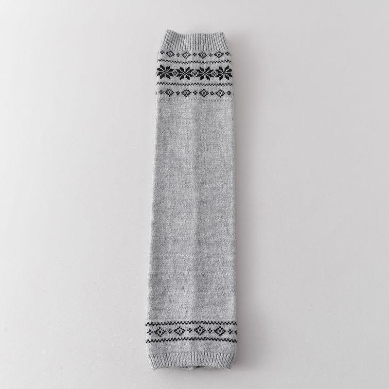 Fair Isle Retro Snowflake Knit Leg Warmers