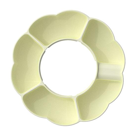 Tumler Snack Bowl Matkvalitet Glatt Ingen lukt Ensfarge Gjenbrukbar Snack Ring 5 Rom Vannkopp Øvre Snack Skuff