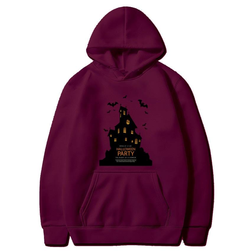 

Осень Зима Хэллоуин Замок Персонализированное Принтованное Худи Мужская Мода Теплый Свитшот Повседневная Уличная Одежда Теплое Худи 3XL