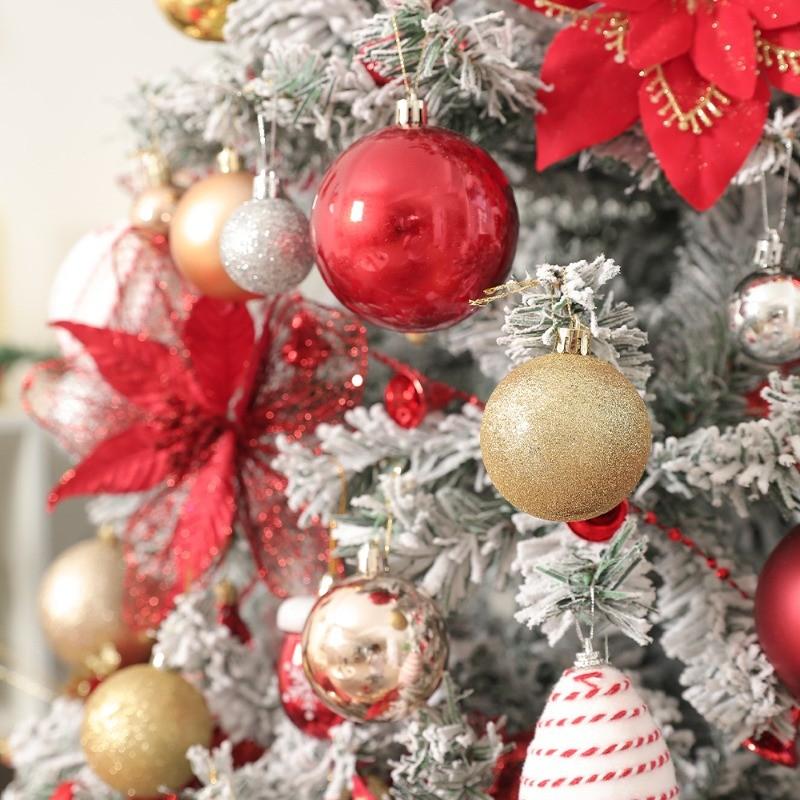 24Pcs 6CM Big Christmas Ball Decorations Hanging Christmas Tree Pendant Ornaments Xmas Home Party Decor 2026 New Year Accessory