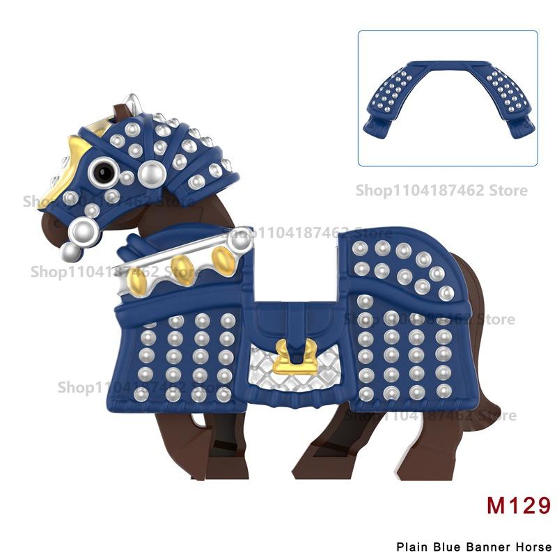 MOC Medieval Figure Mount Building Blocks Roman Wolf Warrior Infantry Lion Heart King Castle Knights Armored War Horse Brick Toy