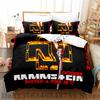 Rammstein Bettwäsche Set Einzelbett Twin Full Queen King Size Bettwäsche Set Erwachsener Kind Schlafzimmer Bettbezug Sets 3D Anime Bettlaken Set