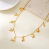 Women's Beach Pendant Necklace Fashion   Pendant Gold Chain Necklace Beach Jewelry Ocean   Conch Pendant Necklace Women