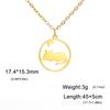 Cazador Walking Cat Kitten Necklace for Women Stainless Steel Round Pendant Animal Chain Necklaces Jewelry 2026 Wholesale New