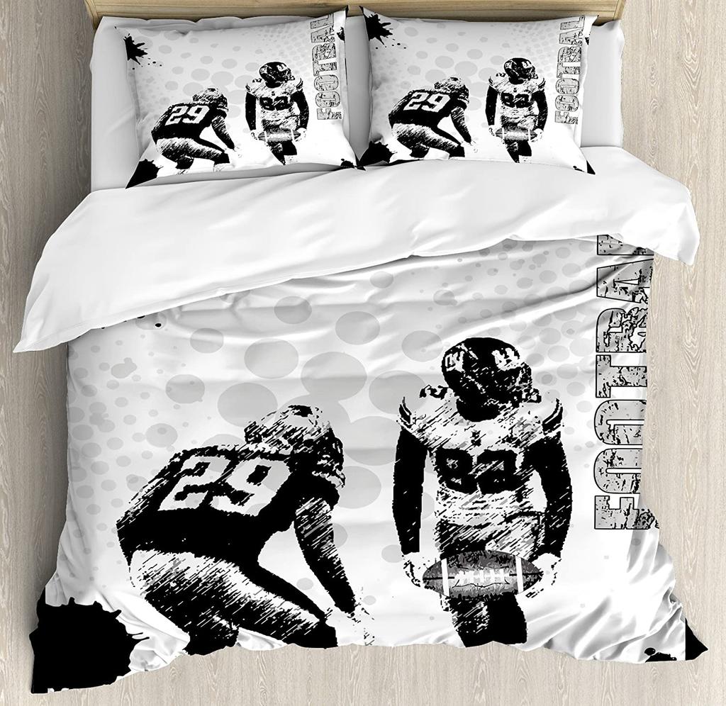 3pcs Bedding Set Ice Hockey Playing Field Home Textile Duvet Cover Pillow Case Boy Kid Teen Girl Bedding Covers Set