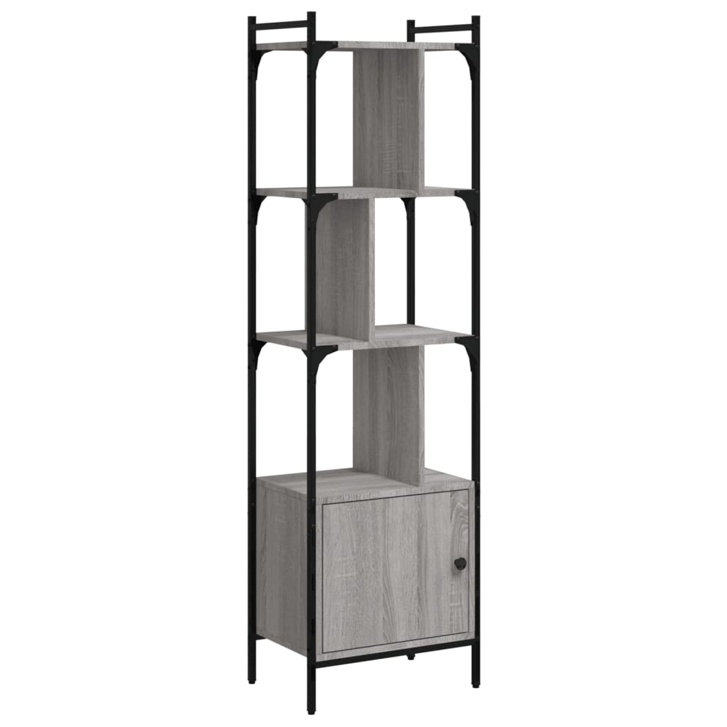 Bookshelf with Door Grey Sonoma 44.5 x 30 x 154.5 cm Engineered Wood