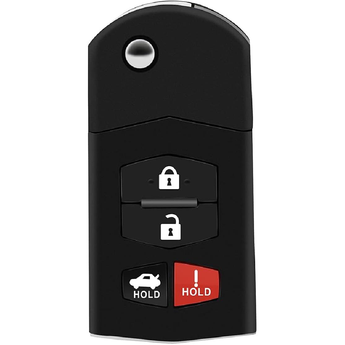 

ECCPP fit for 315 MHz Uncut Keyless Entry Remote Head Key Flip Car Key Transmitter Fob KPU41788 Mazda 3 5 6 CX-7 CX-9 RX-8 MX-5 Miata,2004 for Mazda