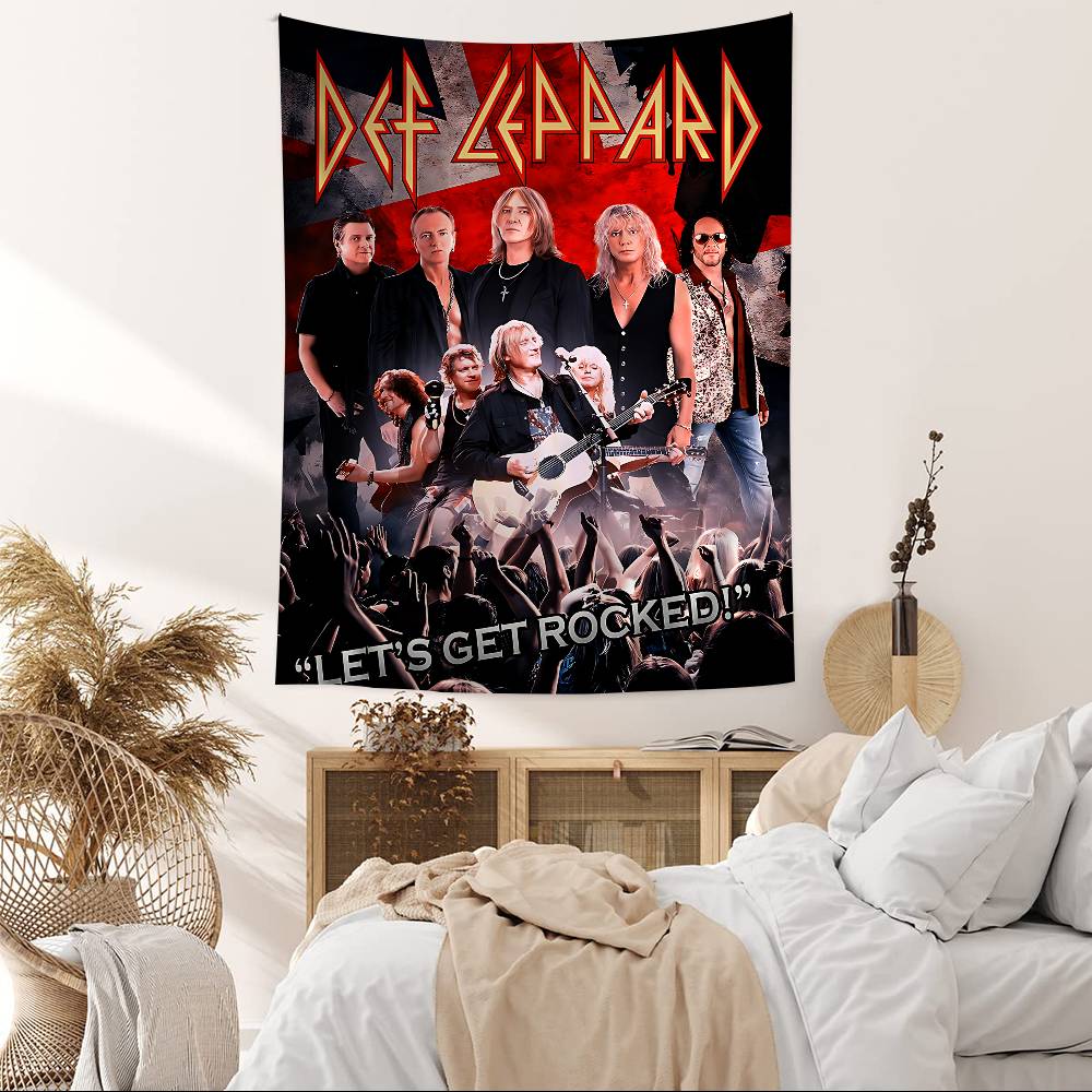 Classic Band Def Lleppard Classic Colorful Tapestry Wall Hanging Bohemian Wall Tapestries Mandala Wall Hanging Sheets