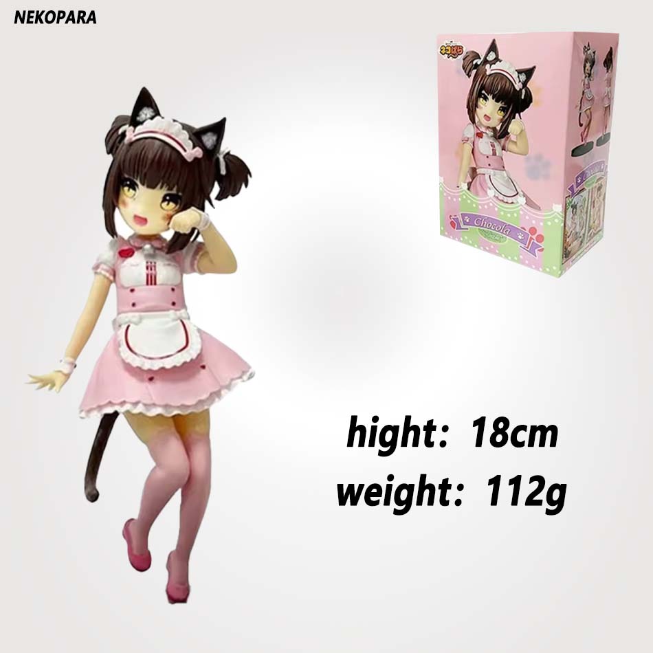 Νέα Φιγούρα Anime Nekopara 18cm Chocola Και Vanilla Χαριτωμένη Βάση Μοντέλο Κινουμένων Σχεδίων Παιχνίδια Δώρα Συλλογή Διακοσμητικά Στολίδια Pvc