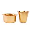 Brass Coffee Cup Dawara/Dabara & Tumbler for Serving Filter Coffee/Tea/Traditional Kumbakonam Dabara Set Matt - 150ml (Plain, Set of 4)
