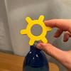 1pc Twist CapOpener for Bottles/Can-Yellow Plastic,Ergonomic Grip, Durable Gear for Drinks.Compact Sturdy Kitchen Tool,Xmas Gift