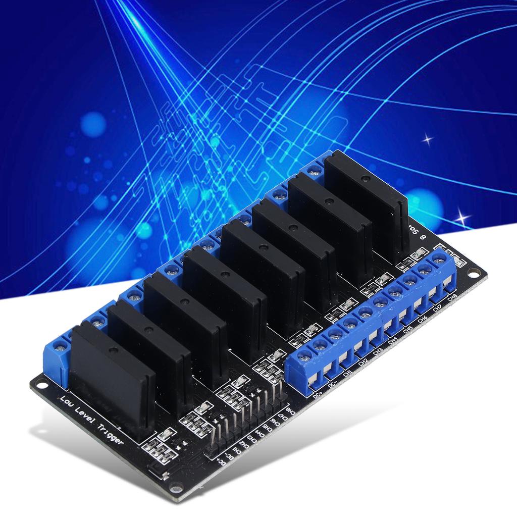 HYM281 8-Kanal-Halbleiterrelaismodul Low-Level-Treiberrelaismodul mit Sicherung