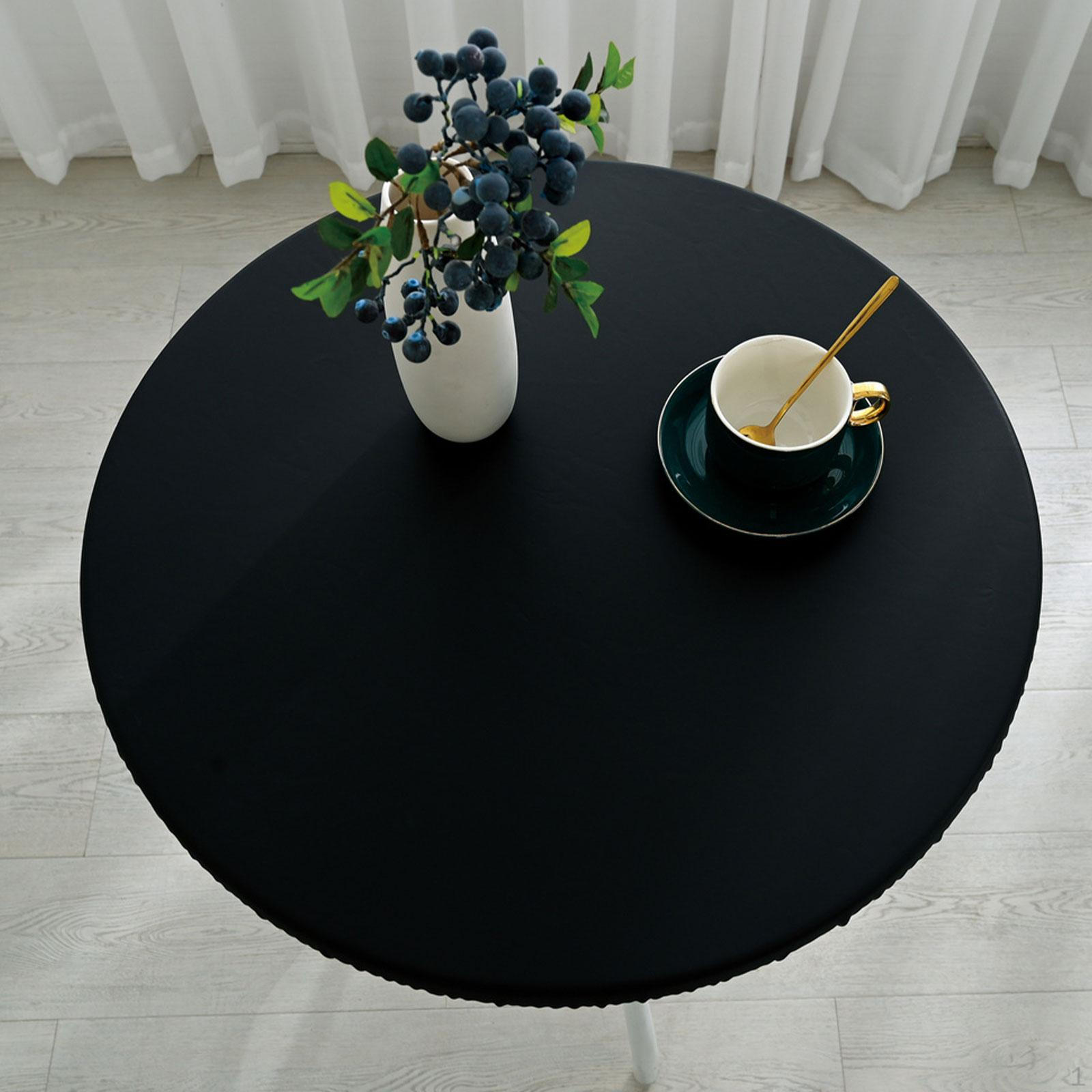 

Чехол для обеденного стола, маслостойкая скатерть, круглая защитная подставка для домашнего кофе для ужина Black S