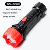 Rechargeable LED Flashlight: Mini, High-Power, Strong Illumination, Lightweight Plastic Design for Household Use