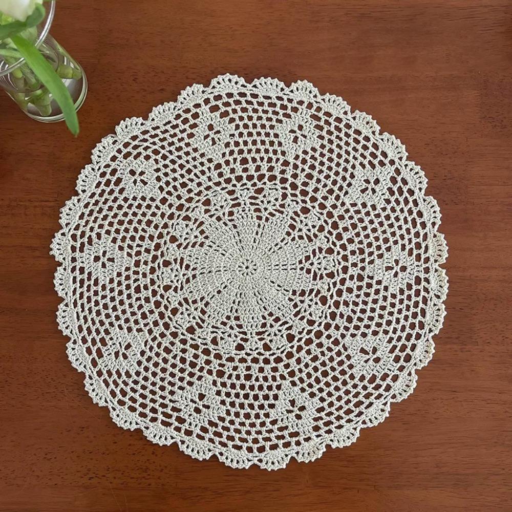 Round Oval Crochet Placemats Crochet Cotton Handmade Doilies New Table Mats