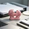 High-end Soft Decoration Display 3D Printed Couple Kissing Head Sculpture, White Modern Art Statue Anniversary Romantic Craft for Living Room Bedroom,