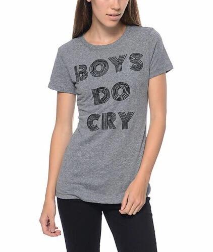 

Empyre Woens Boys Do Cry Funny Gray Shirt New M L