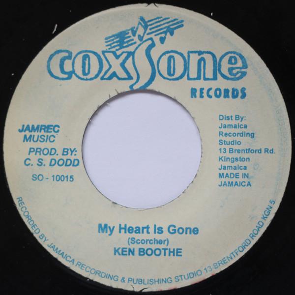 7inch Record KEN BOOTHE , SOUND DIMENSION - My Heart Is Gone SO10015 Coxsone Records Jamaica Reggae, Ska & Dub Used