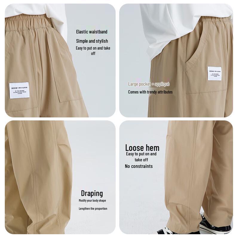 Boys' Summer Casual Wide-Leg Pants
