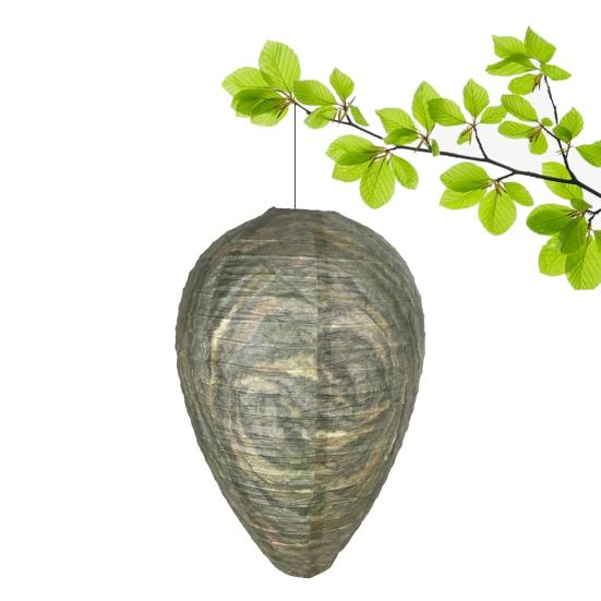 Wespennest-Lockvogel, zum Aufhängen, Bienenabwehr, Papierlaterne, 22 x 28 cm, Antrieb, Bienenstock, Wirbeltuch, umweltfreundlicher Edelstahl, für den Haus- und Gartenbereich