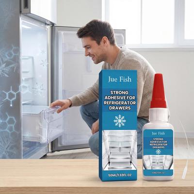 Adhesivo para Cajón de Nevera - Pegamento Fuerte sin Taladro para Piezas y Accesorios Interiores de Refrigerador - Solución Rápida para Componentes Sueltos