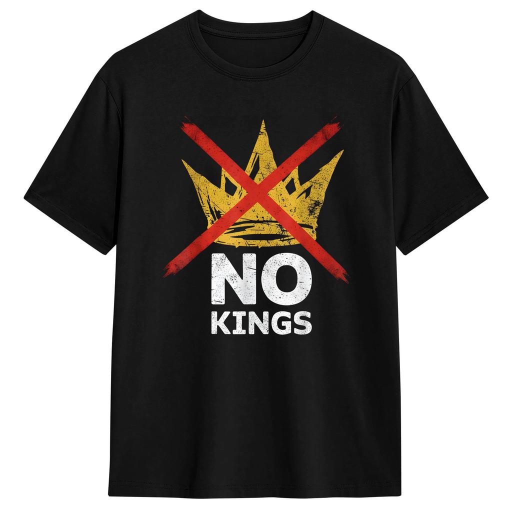 Vintage No King T Shirt Summer Pure Cotton T Shirts For Unisexs Trending Design Tee Shirt ShortSleeved Vintage Tees