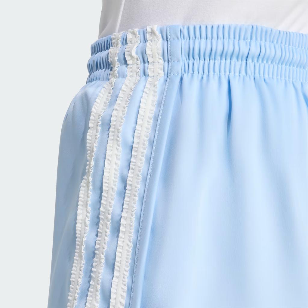 adidas Originals Striped Logo Low Waist Casual Shorts Women Shorts Blue KC8817