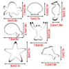 7-Piece Ocean Creature Cookie Cutters: Lobster, Seahorse, Seashell Stainless Steel Baking Molds.