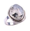 Natural Rainbow Moon Stone Gemstone Handmade 925 Sterling Silver Ring S.6 b1k37