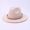 Hat Autumn and Winter New European and American Woolen Jazz Hat That Women's Fashion Top Hat Temperament High-end Cowboy Hat