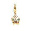 High-End Butterfly Bow Heart Gold-Plated Women's Earrings