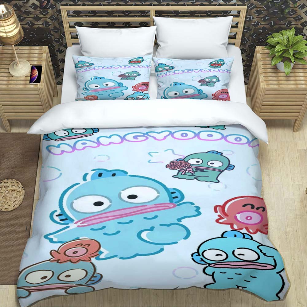 

Cartoon HANGYODON Bedding Set 1 Duvet Cover 2 Pillowcases Adult Children Luxury Gift Q-1 135x200cm