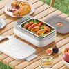 Rechargeable Nonrust Steel Lunch Box With Heating Accent Heats Food In 10 Minutes Without Water Food Container