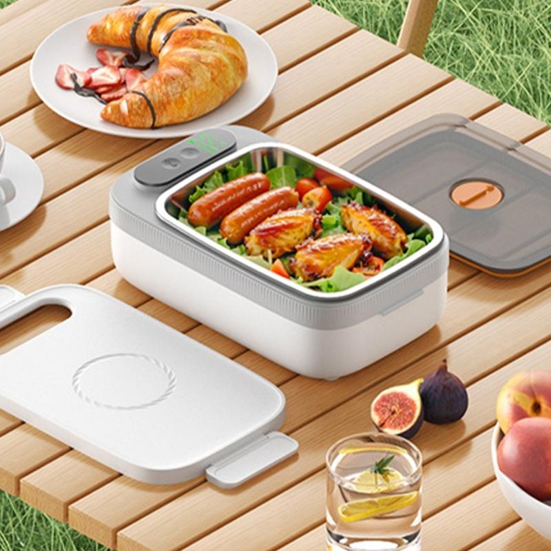Rechargeable Nonrust Steel Lunch Box With Heating Accent Heats Food In 10 Minutes Without Water Food Container