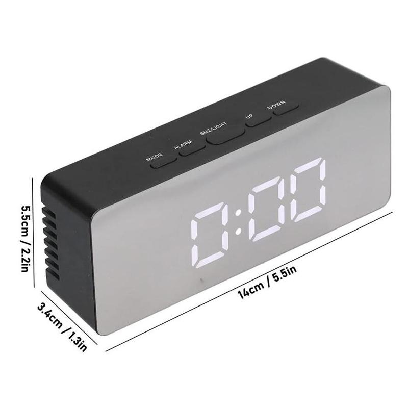 Digital Alarm Clock Led Electronic Desktop Clock With Temperature For Bedroom Home Office Teens Kids
